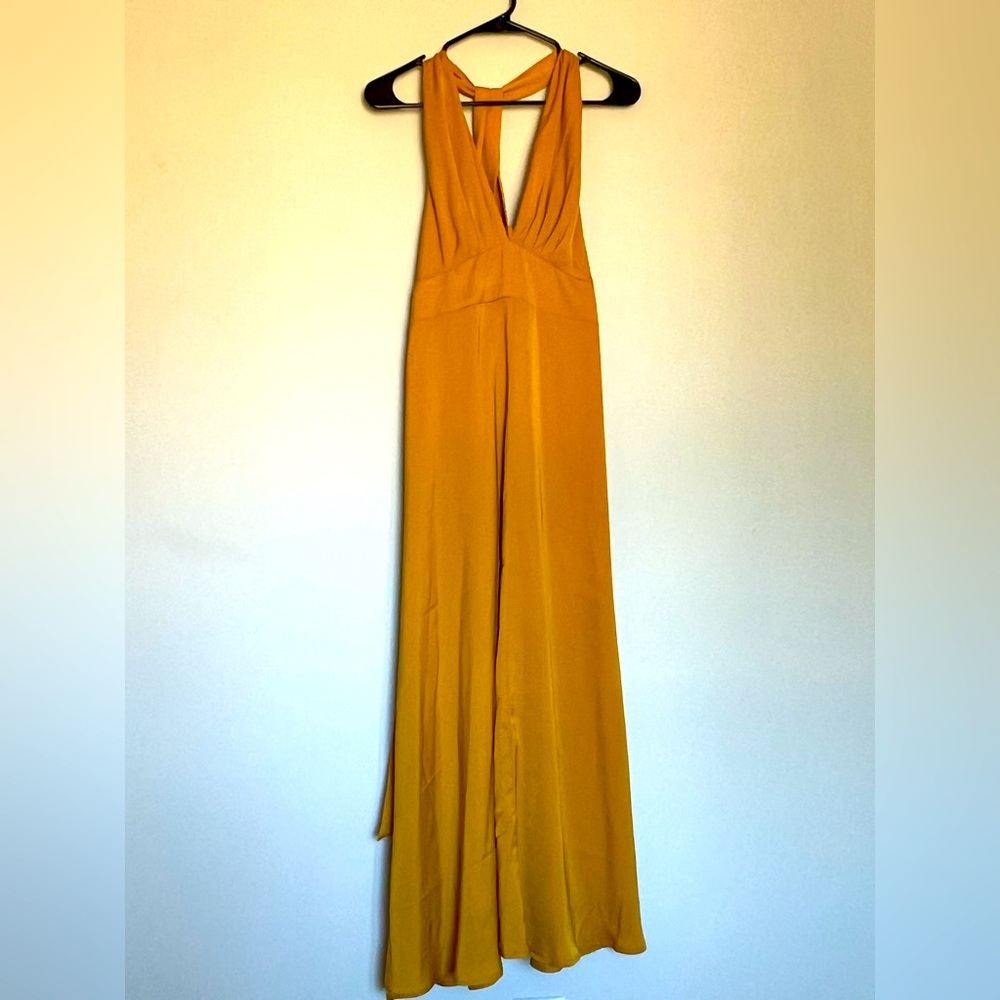Size 4 Gold halter sun dress from Banana Republic